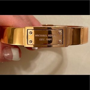 Michael Kors Bangle Bracelet; Rose Gold in color